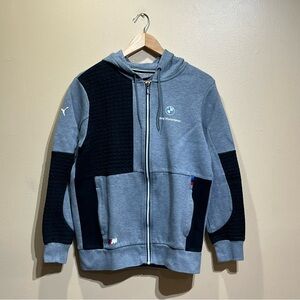 BMW Gray and Black M Motorsport Zip Hoodie Jacket
